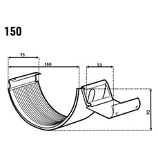 Rinnenverbinder mit Gummidichtung
