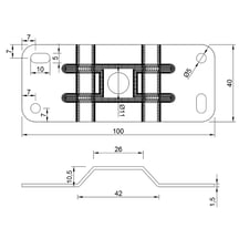 Blech für Fallrohrschelle | Stahl | 9007 - Graualuminium #2