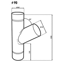 Fallrohrabzweig | Stahl | Ø 90 mm | 9007 - Graualuminium #2