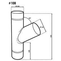 Fallrohrabzweig | Stahl | Ø 100 mm | 9007 - Graualuminium #2