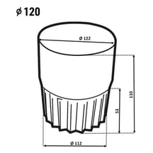 Fallrohrverbinder | Stahl | Ø 120 mm | 7024 - Graphitgrau #2