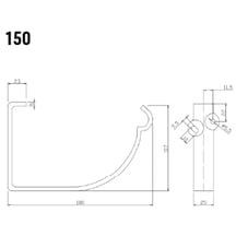 Konsolrinnenhalter | Stahl | Ø 150 mm | 7024 - Graphitgrau #2