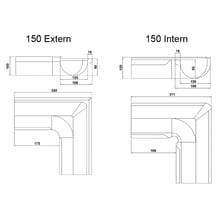 Rinnenaußenwinkel 90° | Stahl | Ø 150 mm | 028 - Kirschrot #2