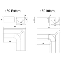 Rinneninnenwinkel 90° | Stahl | Ø 150 mm | 7024 - Graphitgrau #2