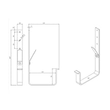 Universal Rinnenhalter | Stahl | Ø 125 mm | 9005 - Tiefschwarz | Länge = 210 mm #2