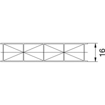 Polycarbonat Stegplatte | 16 mm | Breite 980 mm | Graphit | Extra stark | 2500 mm #3