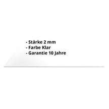 Polycarbonat Massivplatte | 2 mm | Glasklar | 3,05 x 1,00 m #2