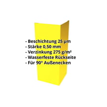 Außenecke | 100 x 100 x 2000 mm | Stahl 0,50 mm | 25 µm Polyester | 1021 - Rapsgelb #2