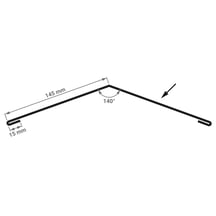 Firstblech flach | 145 x 145 x 2000 mm | 140° | Stahl 0,75 mm | 50 µm PURLAK® | 9002 - Grauweiß #3