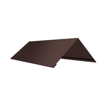 Firstblech flach | 200 x 200 x 2000 mm | 140° | Stahl 0,75 mm | 50 µm PURLAK® | 8017 - Schokoladenbraun #1