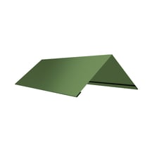 Firstblech flach | 200 x 200 x 2000 mm | 140° | Stahl 0,50 mm | 25 µm Polyester | 6011 - Resedagrün #1