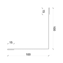 Innenecke | 100 x 100 x 2000 mm | Stahl 0,50 mm | 25 µm Polyester | Holzoptik - Eiche #3