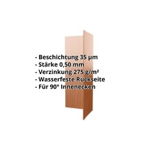 Innenecke | 150 x 150 x 2000 mm | Stahl 0,50 mm | 25 µm Polyester | Holzoptik - Eiche #2