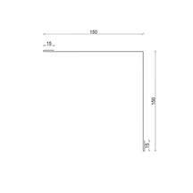 Innenecke | 150 x 150 x 2000 mm | Stahl 0,63 mm | 200 µm HPS Ultra® | 7040 - Fenstergrau #3