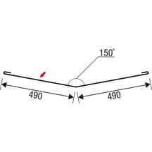 Kehlblech | 490 x 490 x 2000 mm | Stahl 0,75 mm | 60 µm Puramid | 9002 - Grauweiß #6