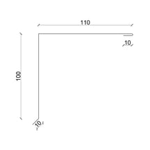 Pultabschluss | 110 x 100 x 2000 mm | 80° | Stahl 0,75 mm | 25 µm Polyester | 9007 - Graualuminium #2