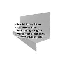 Sockelleiste | 40 x 24 x 25 x 2000 mm | Stahl 0,75 mm | 25 µm Polyester | 9007 - Graualuminium #2