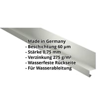 Sockelleiste | 50 x 25 x 20 mm | 100° | Stahl 0,75 mm | 60 µm Puramid | 9002 - Grauweiß #2