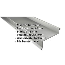 Sohlbank | 50 x 115 x 40 x 2000 mm | Stahl 0,75 mm | 60 µm Puramid | 9002 - Grauweiß #2