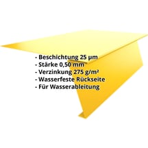 Startprofil | Für Stehfalzprofil PD-510-S | Stahl 0,50 mm | 25 µm Polyester | 1021 - Rapsgelb #2