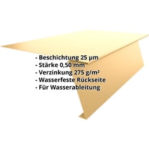 Startprofil | Für Stehfalzprofil PD-510-S | Stahl 0,50 mm | 25 µm Polyester | 1002 - Sandgelb #2