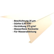 Startprofil | Für Stehfalzprofil PD-510-S | Stahl 0,50 mm | 25 µm Polyester | 1015 - Hellelfenbein #2