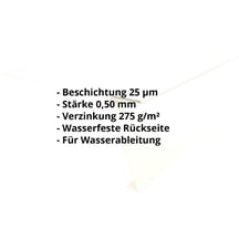 Startprofil | Für Stehfalzprofil PD-510-S | Stahl 0,50 mm | 25 µm Polyester | 9010 - Reinweiß #2