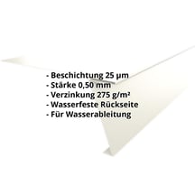 Startprofil | Für Stehfalzprofil PD-510-S | Stahl 0,50 mm | 25 µm Polyester | 9002 - Grauweiß #2