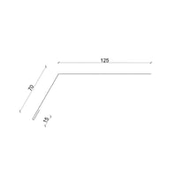 Traufenblech | 125 x 70 x 2000 mm | Stahl 0,75 mm | 50 µm PURLAK® | 9002 - Grauweiß #3