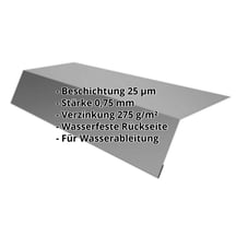 Traufenblech | 125 x 70 x 2000 mm | Stahl 0,75 mm | 25 µm Polyester | 9007 - Graualuminium #2