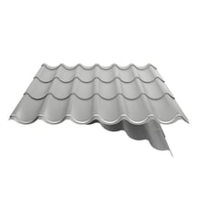 Pfannenblech 2/1060 | Anti-Tropf 1000 g/m² | Aluminium 0,70 mm | 25 µm Polyester | 9006 - Weißaluminium #6