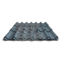Pfannenblech 2/1060 | Anti-Tropf 700 g/m² | Stahl 0,50 mm | 35 µm Mattpolyester | 32 - Dunkelbraun #2