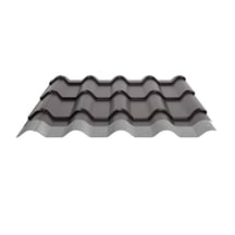 Pfannenblech EUROPA | Anti-Tropf 700 g/m² | Stahl 0,50 mm | 35 µm Mattpolyester | 32 - Dunkelbraun #4