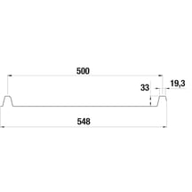 Stehfalzblech 33/500-LE | Dach | Anti-Tropf 1000 g/m² | Sonderposten | Stahl 0,40 mm | 25 µm Polyester | 7016 - Anthrazitgrau #8