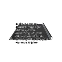 Stehfalzblech 33/500-LE | Dach | Anti-Tropf 1000 g/m² | Stahl 0,50 mm | 35 µm Mattpolyester | 33 - Schwarz #2