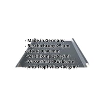Stehfalzblech 33/500-LE | Dach | Anti-Tropf 700 g/m² | Sonderposten | Stahl 0,40 mm | 25 µm Polyester | 7016 - Anthrazitgrau #2