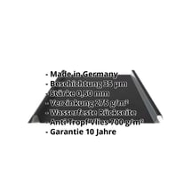 Stehfalzblech 33/500-LE | Dach | Anti-Tropf 700 g/m² | Stahl 0,50 mm | 35 µm Mattpolyester | 33 - Schwarz #2