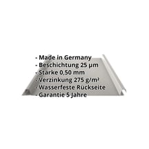 Stehfalzblech 33/500-LE | Dach | Stahl 0,50 mm | 25 µm Polyester | 9007 - Graualuminium #2