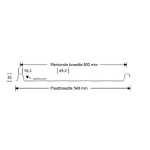 Stehfalzblech 33/500-LR | Dach | Anti-Tropf 1000 g/m² | Stahl 0,75 mm | 60 µm Puramid | 7016 - Anthrazitgrau #8