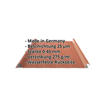 Stehfalzblech 33/500-LR | Dach | Sonderposten | Stahl 0,40 mm | 25 µm Polyester | 8004 - Kupferbraun #2