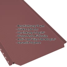 Stehfalzblech PD-510-S | Nano | Anti-Tropf 700 g/m² | Stahl 0,50 mm | 35 µm Mattpolyester | 028 - Kirschrot #2