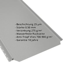 Stehfalzblech PD-510-S | Nano | Anti-Tropf 700 g/m² | Stahl 0,50 mm | 25 µm Polyester | 7035 - Lichtgrau #2