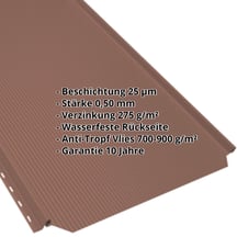 Stehfalzblech PD-510-S | Nano | Anti-Tropf 700 g/m² | Stahl 0,50 mm | 25 µm Polyester | 8004 - Kupferbraun #2