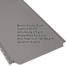 Stehfalzblech PD-510-S | Nano | Anti-Tropf 700 g/m² | Stahl 0,50 mm | 25 µm Polyester | 9007 - Graualuminium #2