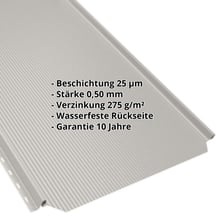 Stehfalzblech PD-510-S | Nano | Stahl 0,50 mm | 25 µm Polyester | 9010 - Reinweiß #2