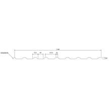 Trapezblech 20/1100 | Dach | Anti-Tropf 1000 g/m² | Stahl 0,63 mm | 25 µm Polyester | 1015 - Hellelfenbein #8