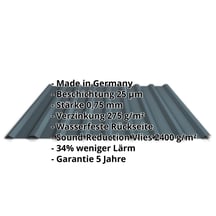 Trapezblech 20/1100 | Dach | Anti-Tropf 2400 g/m² | Stahl 0,75 mm | 25 µm Polyester | 7016 - Anthrazitgrau #2