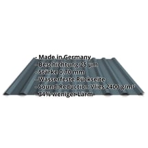 Trapezblech 20/1100 | Dach | Anti-Tropf 2400 g/m² | Aluminium 0,70 mm | 25 µm Polyester | 7016 - Anthrazitgrau #2