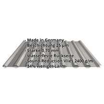 Trapezblech 20/1100 | Dach | Anti-Tropf 2400 g/m² | Aluminium 0,70 mm | 25 µm Polyester | 9007 - Graualuminium #2