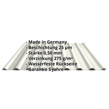 Trapezblech 20/1100 | Dach | Stahl 0,50 mm | 25 µm Polyester | 9010 - Reinweiß #2